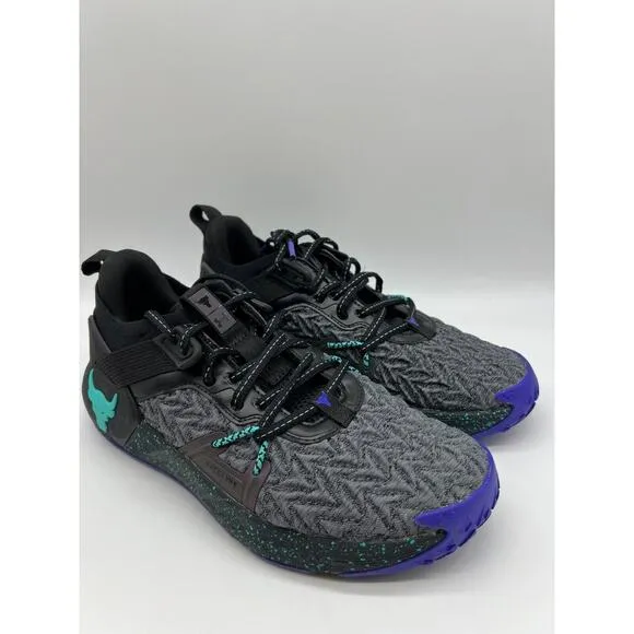 Under Armour Project Rock 6 Black Training Shoes 3026535-001 Women's Size 9