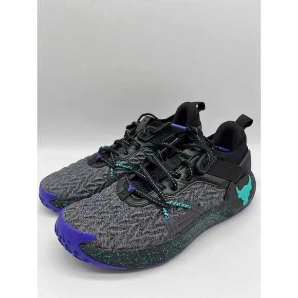 Under Armour Project Rock 6 Black Training Shoes 3026535-001 Women's Size 9