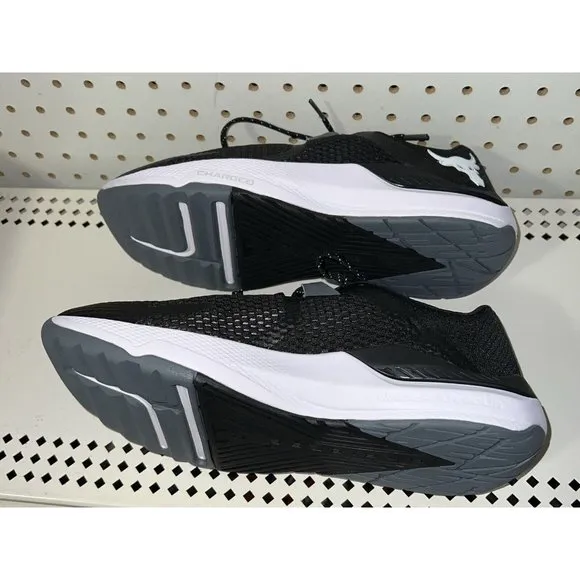 Under Armour Project Rock BSR 2 Mens Athletic Training Shoes Size 8 Black White