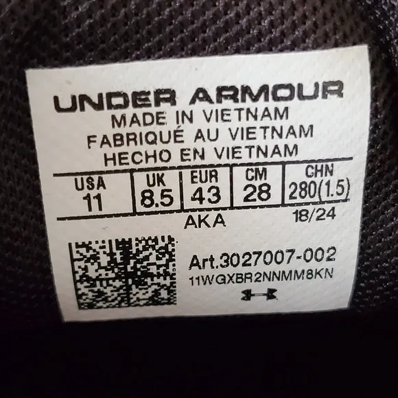 Under Armour Shoes Men 11 Charged Surge 4 Black Running Sneakers 3027007