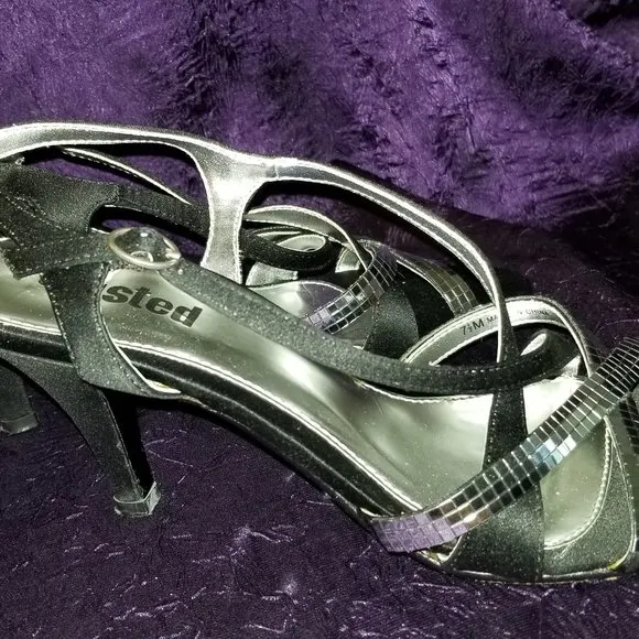 Unlisted Brand Silver &amp; Black Heels Size 6