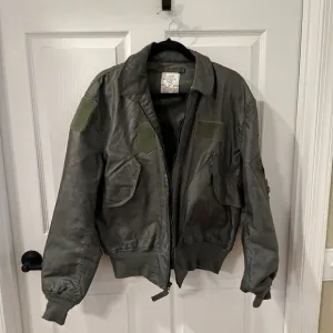 US Military Summer Flyer's Flight Sheen Jacket Sz‎ 42-44 Bomber Fire Resistant