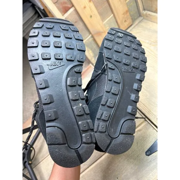 US8 Nike 2016 MD Runner 2 Mid PREM Triple Black Mens Shoes No Insoles