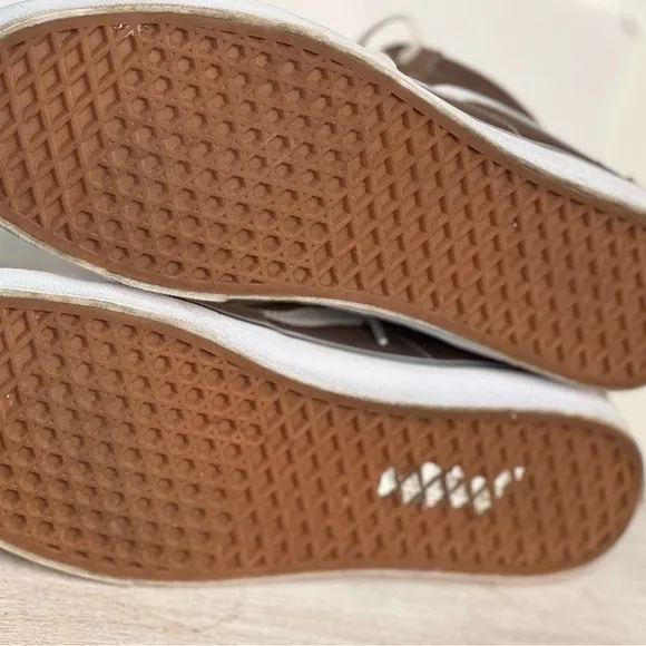 Vans Brown and White Athletic Shoes size 13 great condition