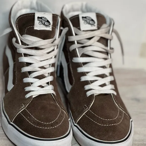 Vans Brown and White Athletic Shoes size 13 great condition