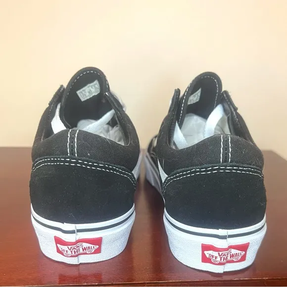VANS Old Skool Black White Low Suede Canvas Unisex Shoes NWOB Men 5 / Women 6.5