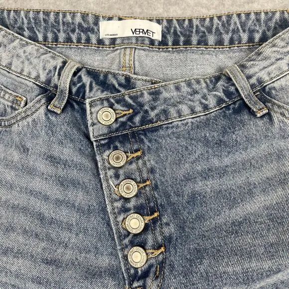 Vervet  Flying Monkey Kassie Criss Cross Boyfriend Jean V2481, sz 30, distressed