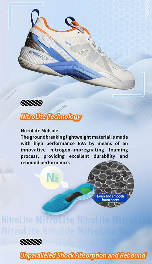 Victor S82III-NitroLite Court Shoe [Lunar White]