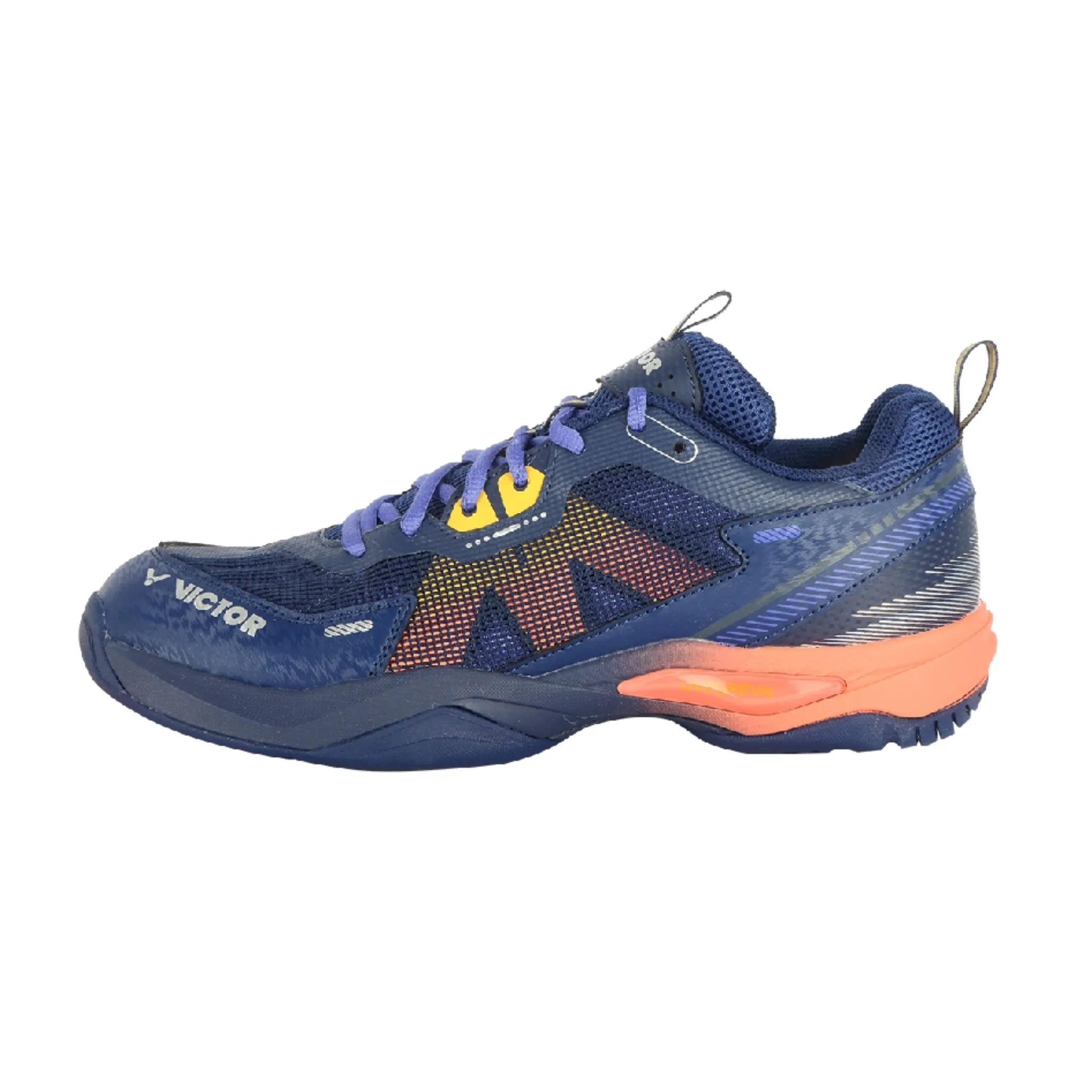 Victor S82TD Court Shoe [Medieval Blue/Neon Orange]