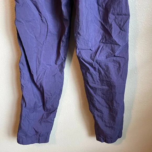 Vintage Nike Track Pants Grape Purple Nylon Joggers Subtle Embroider 90s Small