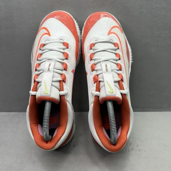 Womens Size 9 Nike Alpha Huarache Elite 4 Turf Softball Shoes White Wild Mango