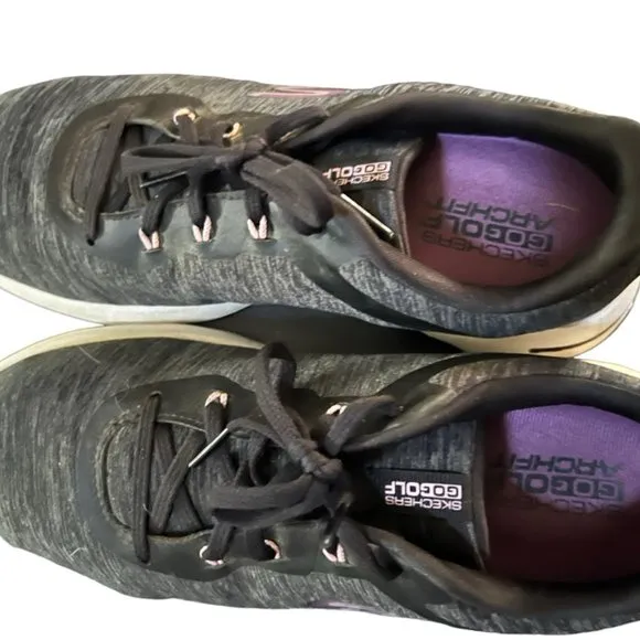 Women's‎ Skechers Go Golf Walk 5 Golf Shoes - Black/Pink Size 8
