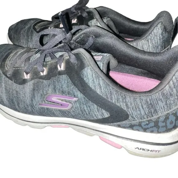 Women's‎ Skechers Go Golf Walk 5 Golf Shoes - Black/Pink Size 8