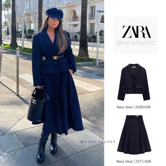 Zara Tailored Wool Blend  Blazer