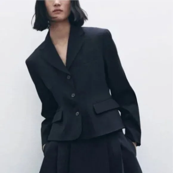 Zara Tailored Wool Blend  Blazer
